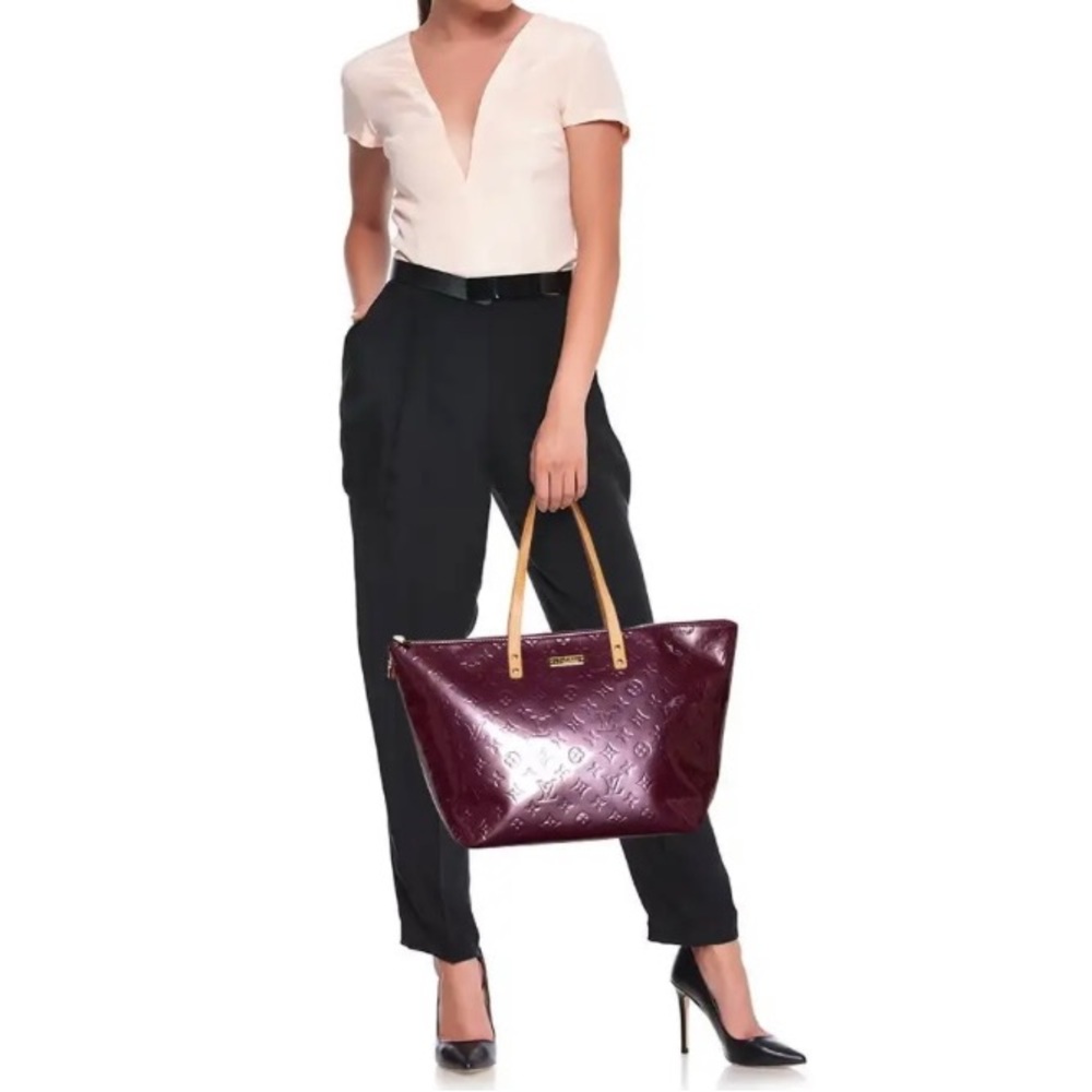 Authentic Louis Vuitton BurgundyVernis Tote Bag